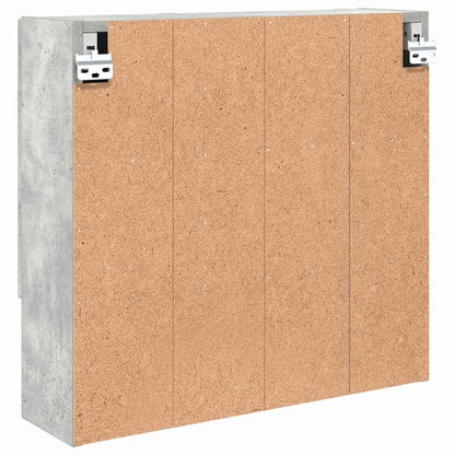 vidaXL Spiegelschrank mit Tür Beton Grau 59 x 17 x 55 cm Holzwerkstoff