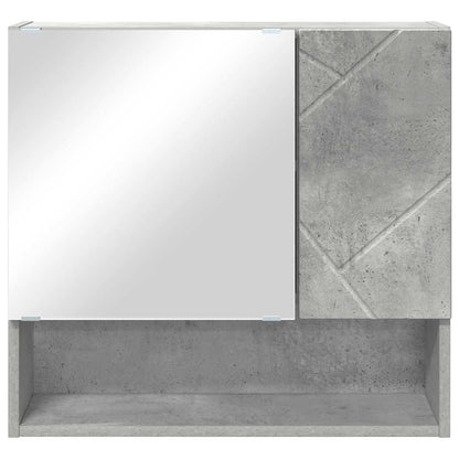 vidaXL Spiegelschrank mit Tür Beton Grau 59 x 17 x 55 cm Holzwerkstoff