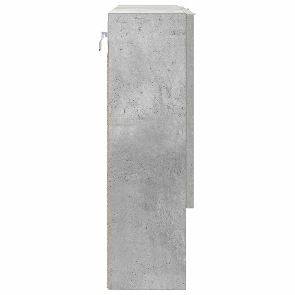 vidaXL Spiegelschrank mit Tür Beton Grau 59 x 17 x 55 cm Holzwerkstoff