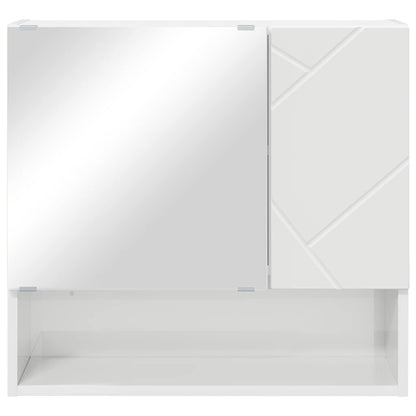 vidaXL Spiegelschrank Hochglanz Weiß 59 x 17 x 55 cm Holzwerkstoff