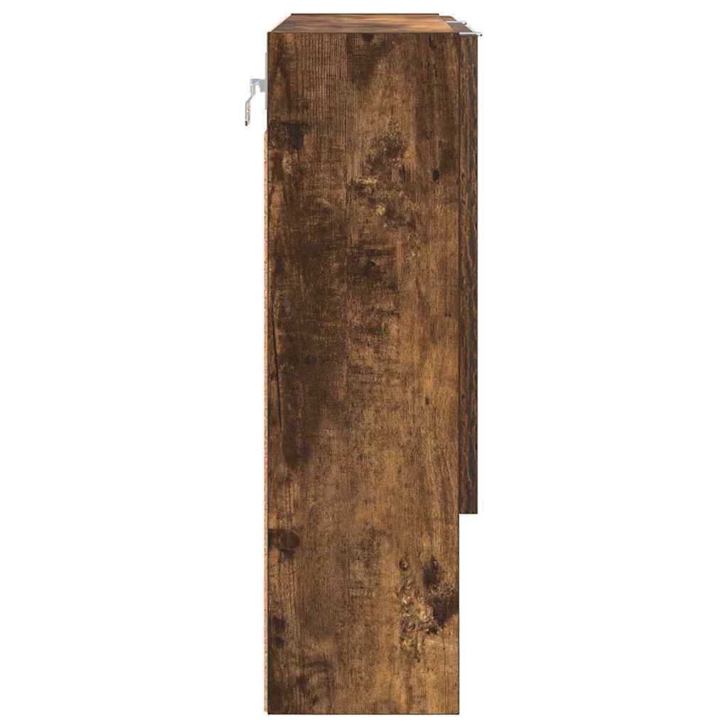 vidaXL Spiegelschrank Geräucherte Eiche 59 x 17 x 55 cm Holzwerkstoff