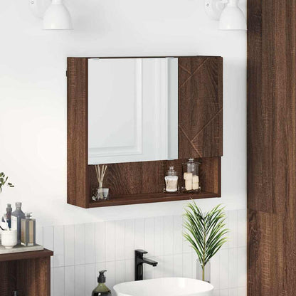 vidaXL Spiegelschrank Braun Eichen-Optik 59 x 17 x 55 cm Holzwerkstoff