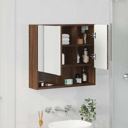 vidaXL Spiegelschrank Braun Eichen-Optik 59 x 17 x 55 cm Holzwerkstoff