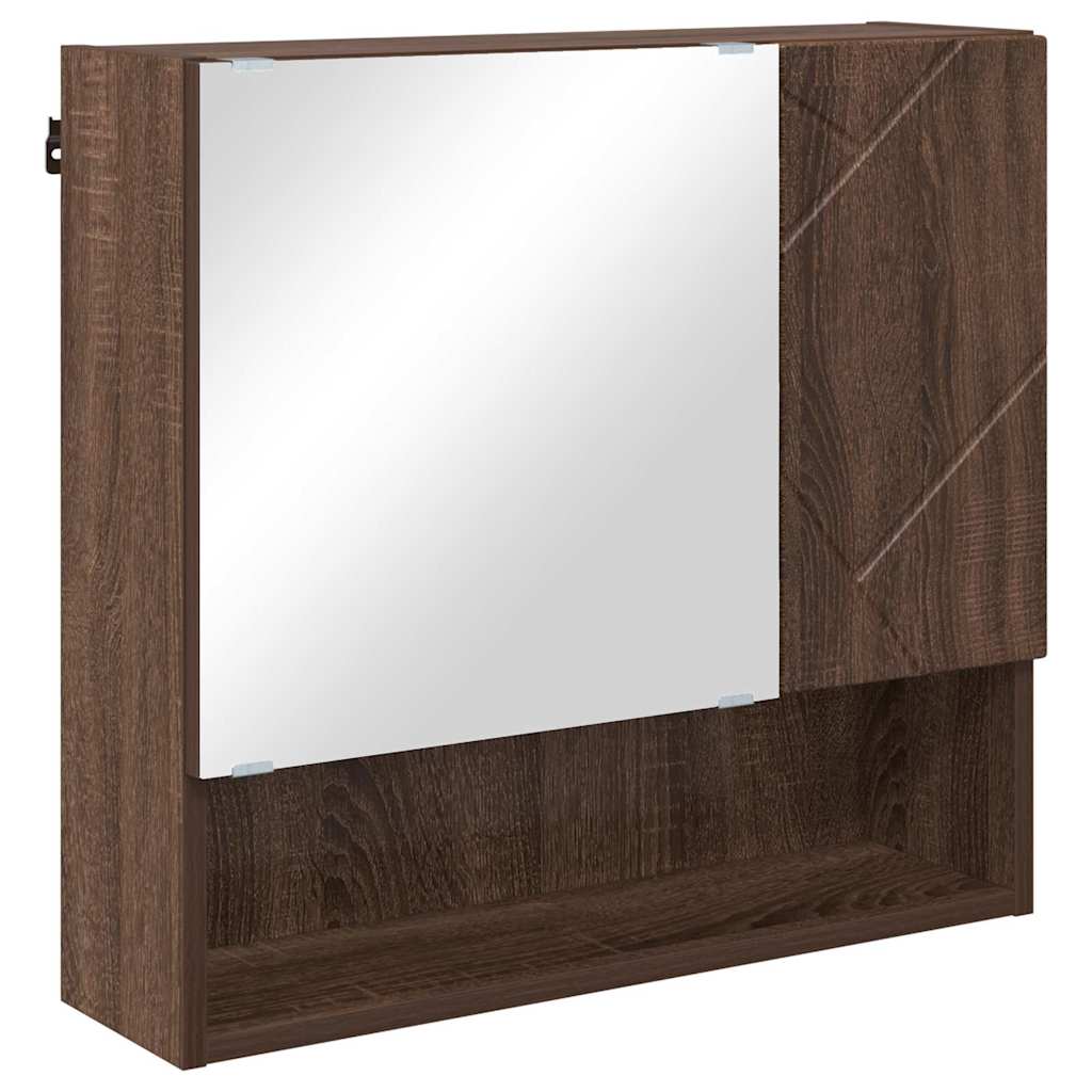 vidaXL Spiegelschrank Braun Eichen-Optik 59 x 17 x 55 cm Holzwerkstoff
