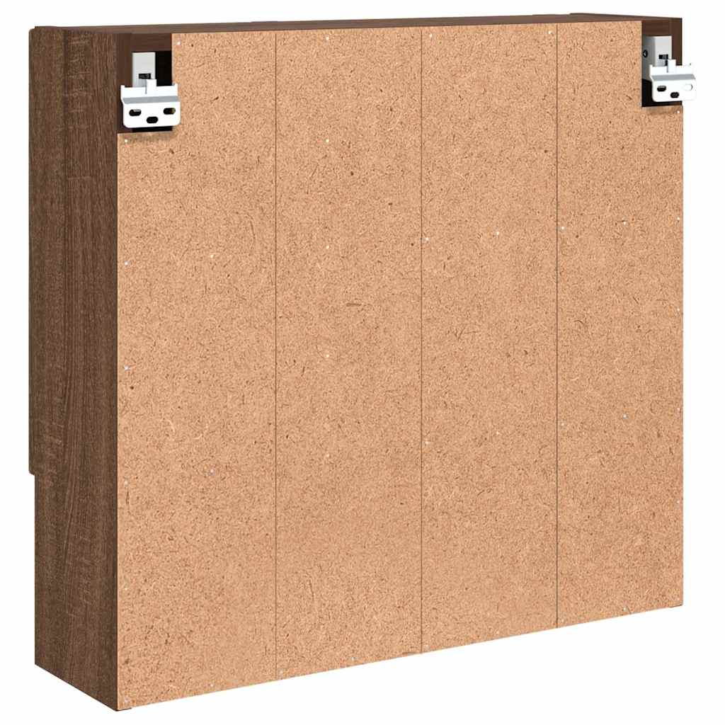 vidaXL Spiegelschrank Braun Eichen-Optik 59 x 17 x 55 cm Holzwerkstoff