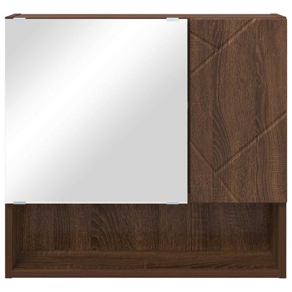 vidaXL Spiegelschrank Braun Eichen-Optik 59 x 17 x 55 cm Holzwerkstoff