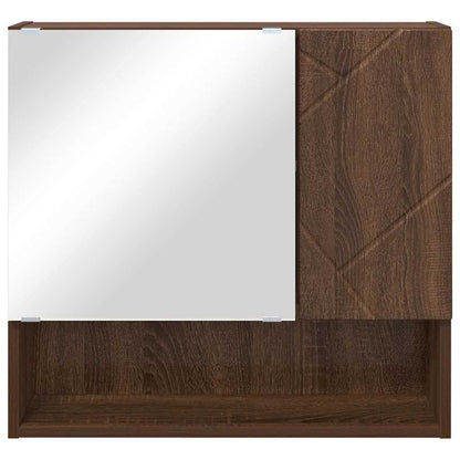 vidaXL Spiegelschrank Braun Eichen-Optik 59 x 17 x 55 cm Holzwerkstoff