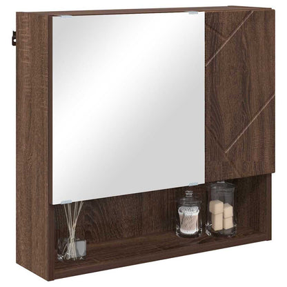 vidaXL Spiegelschrank Braun Eichen-Optik 59 x 17 x 55 cm Holzwerkstoff