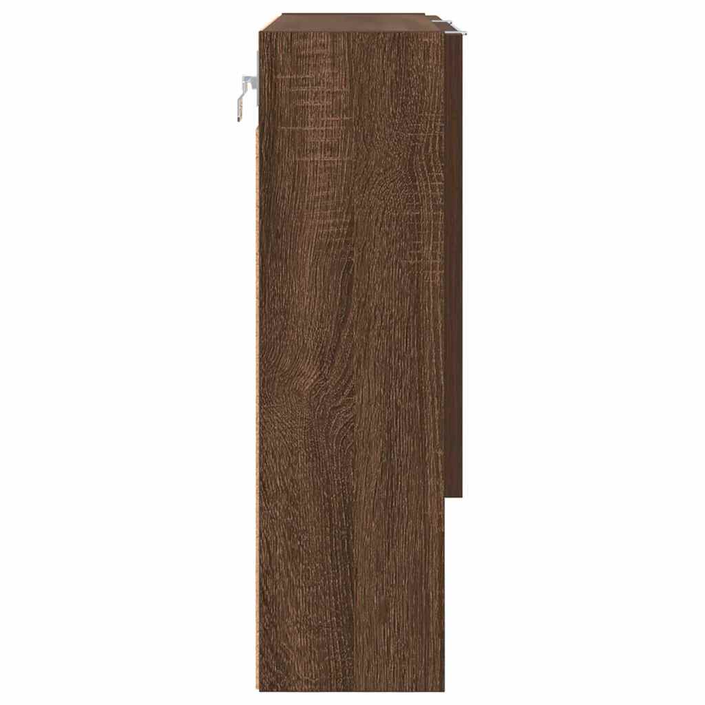 vidaXL Spiegelschrank Braun Eichen-Optik 59 x 17 x 55 cm Holzwerkstoff