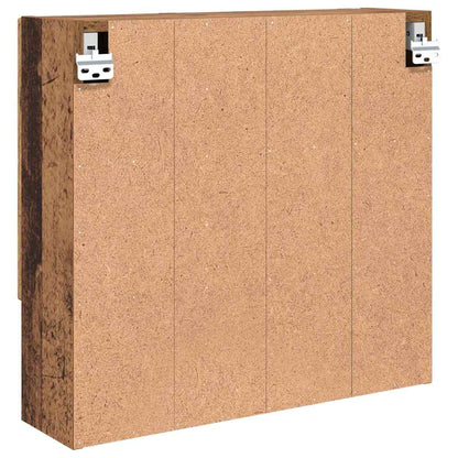 vidaXL Spiegelschrank mit Tür Altholz 59 x 17 x 55 cm Holzwerkstoff