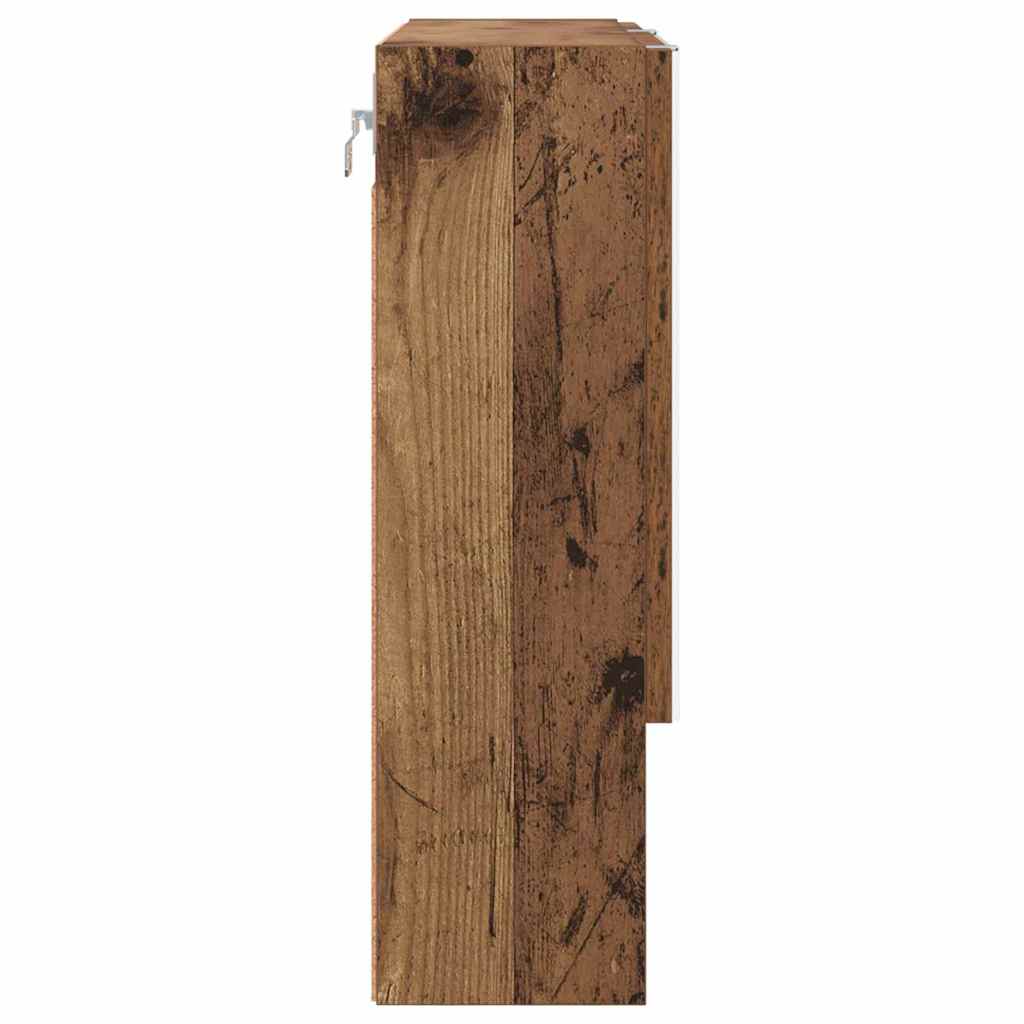 vidaXL Spiegelschrank mit Tür Altholz 59 x 17 x 55 cm Holzwerkstoff
