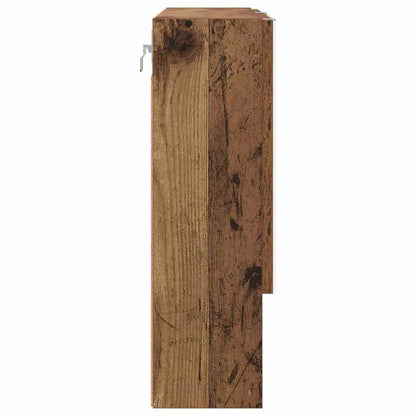 vidaXL Spiegelschrank mit Tür Altholz 59 x 17 x 55 cm Holzwerkstoff