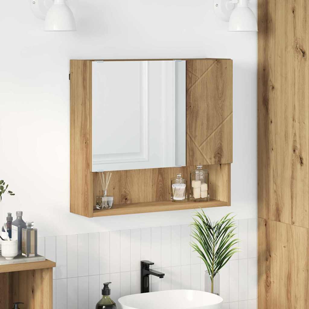 vidaXL Spiegelschrank Artisan-Eiche 59 x 17 x 55 cm Holzwerkstoff