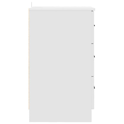 Nachttisch mit Schubladen Weiß 38 x 38 x 66 cm Holzwerkstoff