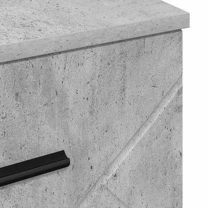 vidaXL Nachttisch Betongrau 38 x 38 x 66 cm Holzwerkstoff