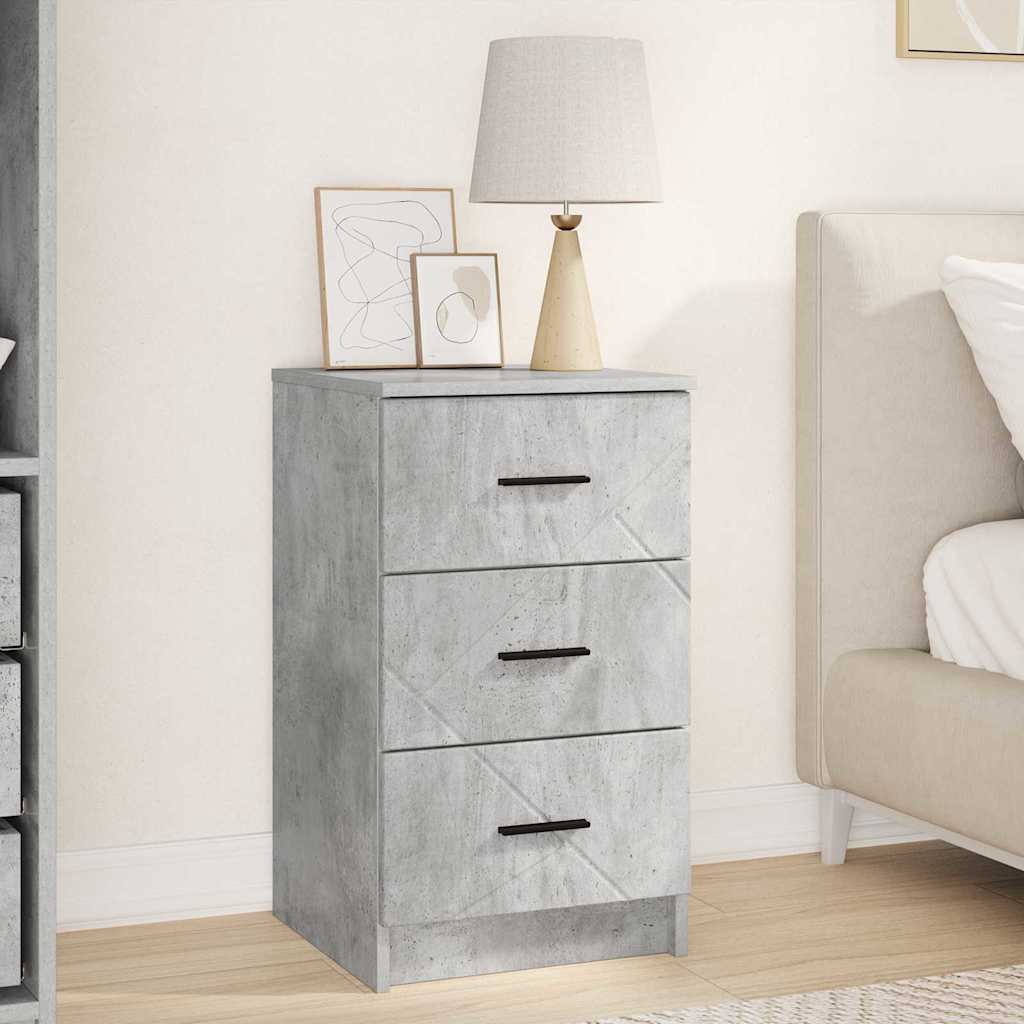 vidaXL Nachttisch Betongrau 38 x 38 x 66 cm Holzwerkstoff