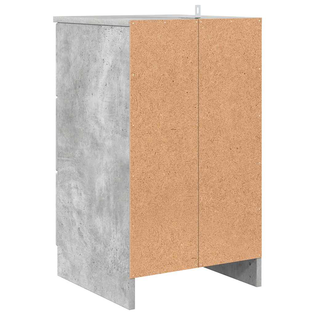 vidaXL Nachttisch Betongrau 38 x 38 x 66 cm Holzwerkstoff