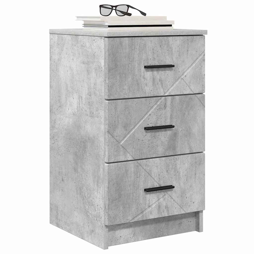 vidaXL Nachttisch Betongrau 38 x 38 x 66 cm Holzwerkstoff