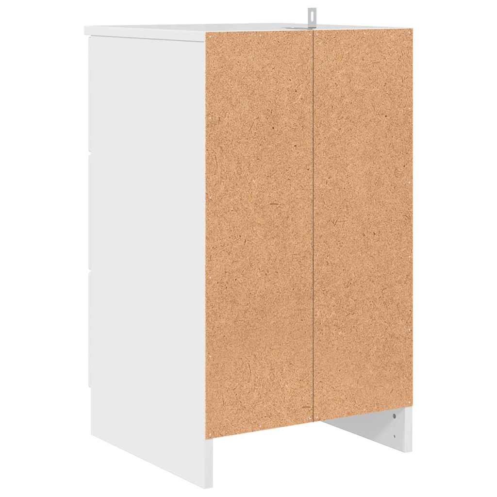 vidaXL Nachttisch Hochglanz-Weiß 38 x 38 x 66 cm Holzwerkstoff