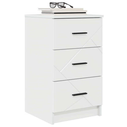 vidaXL Nachttisch Hochglanz-Weiß 38 x 38 x 66 cm Holzwerkstoff