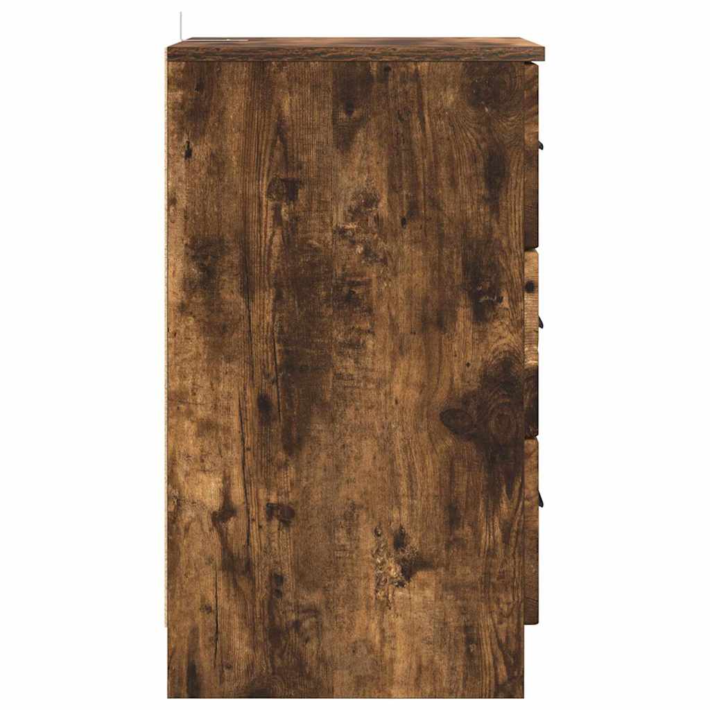 vidaXL Nachttisch Räuchereiche 38 x 38 x 66 cm Holzwerkstoff