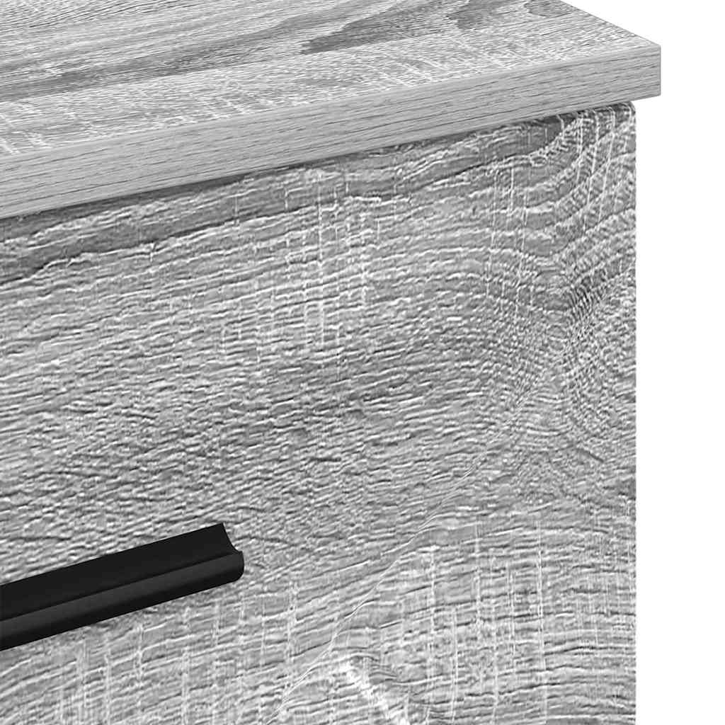 vidaXL Nachttisch Grau Sonoma 38 x 38 x 66 cm Holzwerkstoff