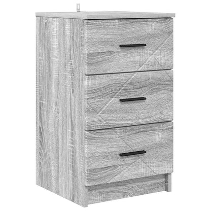 vidaXL Nachttisch Grau Sonoma 38 x 38 x 66 cm Holzwerkstoff
