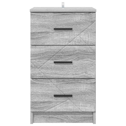 vidaXL Nachttisch Grau Sonoma 38 x 38 x 66 cm Holzwerkstoff
