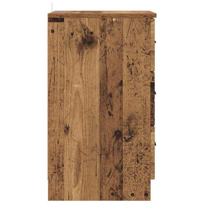 vidaXL Nachttisch mit Schubladen Altholz 38 x 38 x 66 cm Holzwerkstoff