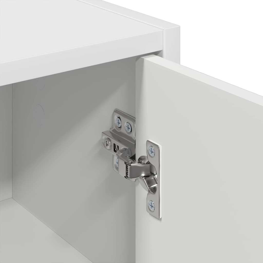 vidaXL Badezimmerschrank Weiß 39 x 23,5 x 65 cm Holzwerkstoff & Metall
