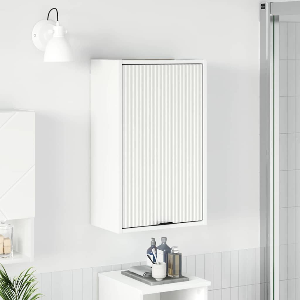 vidaXL Badezimmerschrank Weiß 39 x 23,5 x 65 cm Holzwerkstoff & Metall