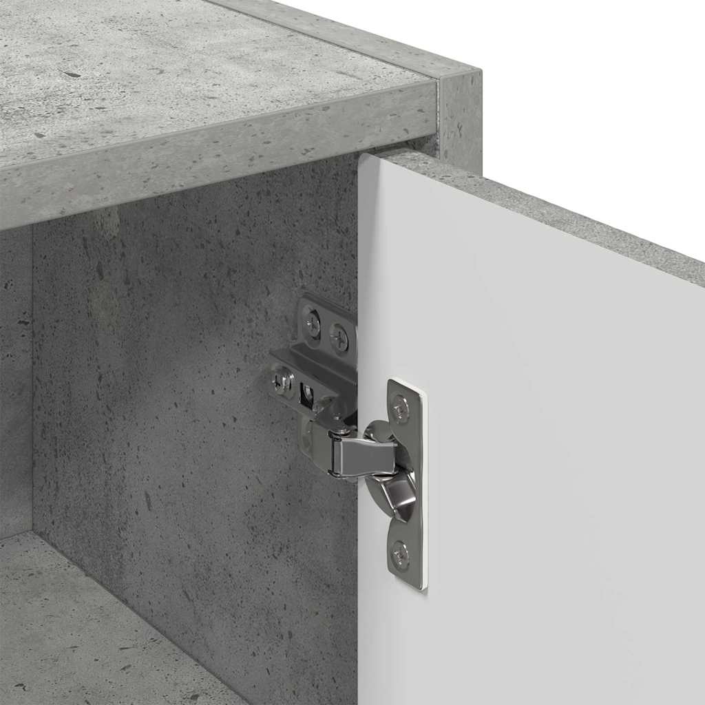 vidaXL Badezimmerschrank Wandmontiert Beton Grau 39 x 23,5 x 65 cm