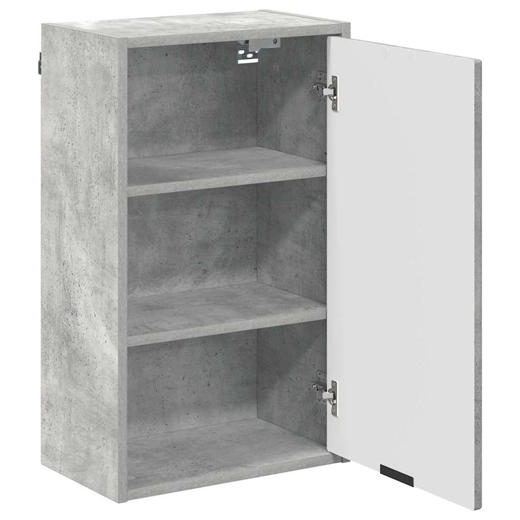 vidaXL Badezimmerschrank Wandmontiert Beton Grau 39 x 23,5 x 65 cm