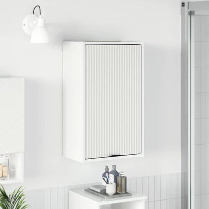 vidaXL Badezimmerschrank Wandmontiert Hochglanz Weiß 39 x 23,5 x 65 cm