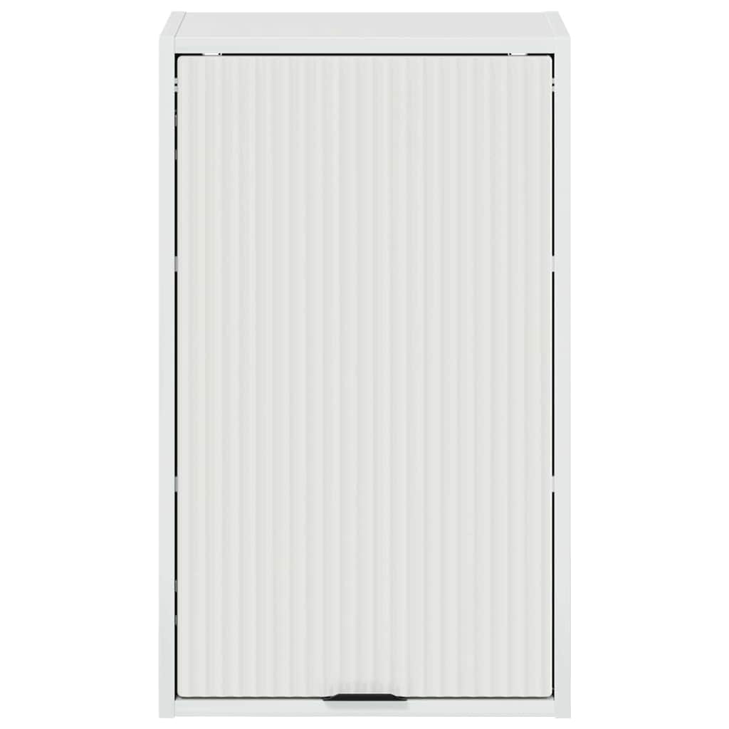 vidaXL Badezimmerschrank Wandmontiert Hochglanz Weiß 39 x 23,5 x 65 cm