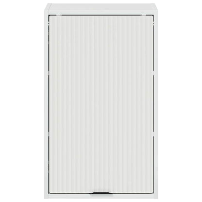 vidaXL Badezimmerschrank Wandmontiert Hochglanz Weiß 39 x 23,5 x 65 cm