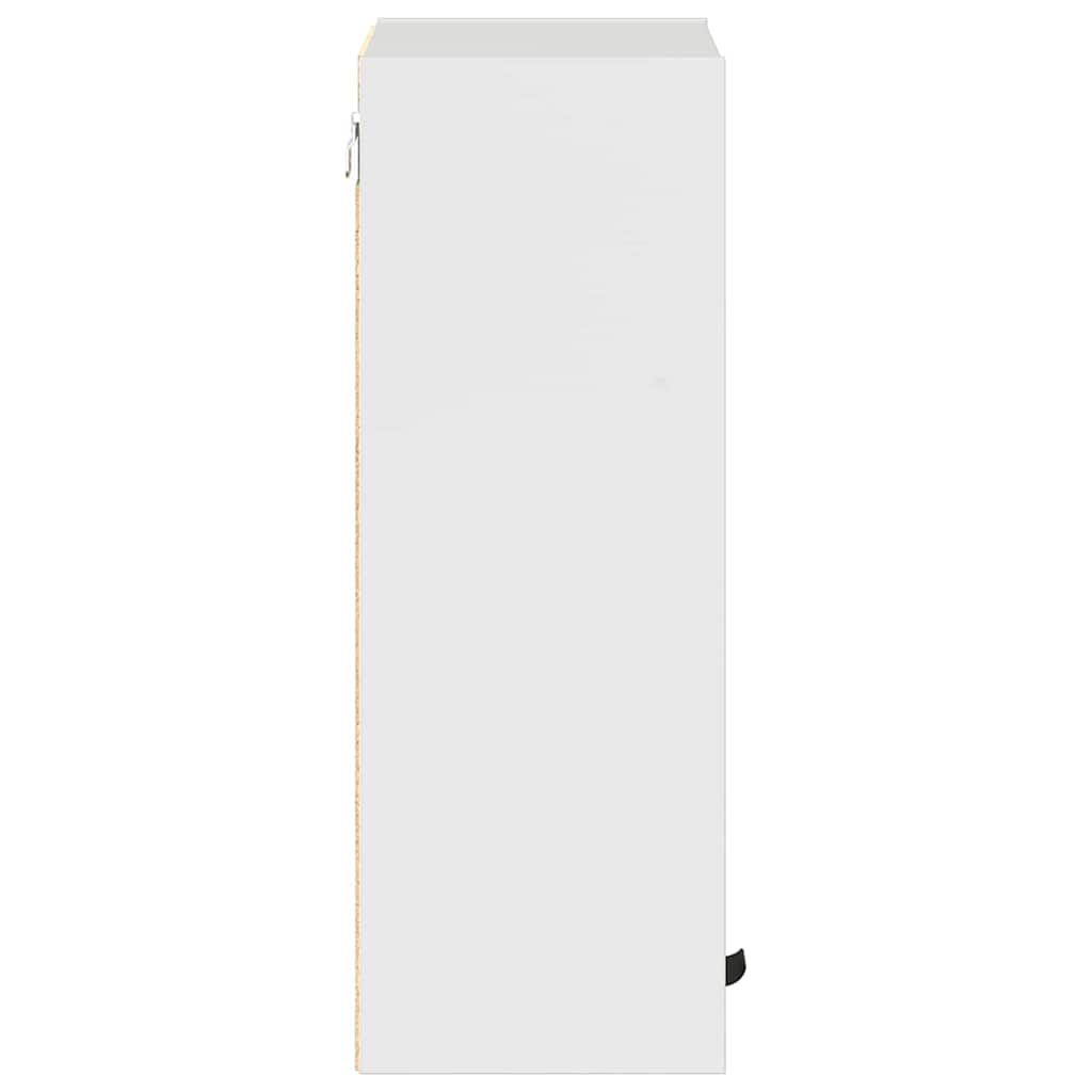 vidaXL Badezimmerschrank Wandmontiert Hochglanz Weiß 39 x 23,5 x 65 cm