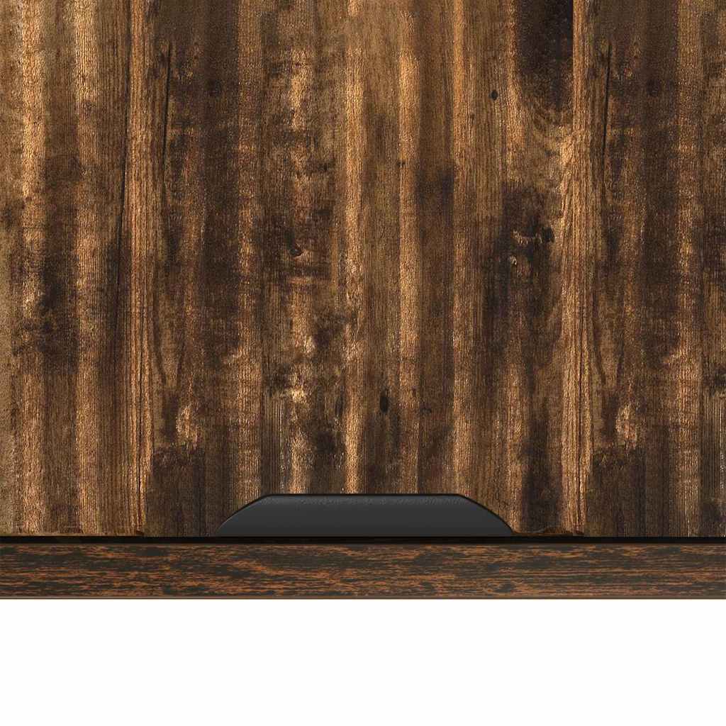 Badezimmerschrank mit Tür Geräucherte Eiche 39 x 23,5 x 65 cm