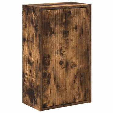 vidaXL Badezimmerschrank mit Tür Geräucherte Eiche 39 x 23,5 x 65 cm