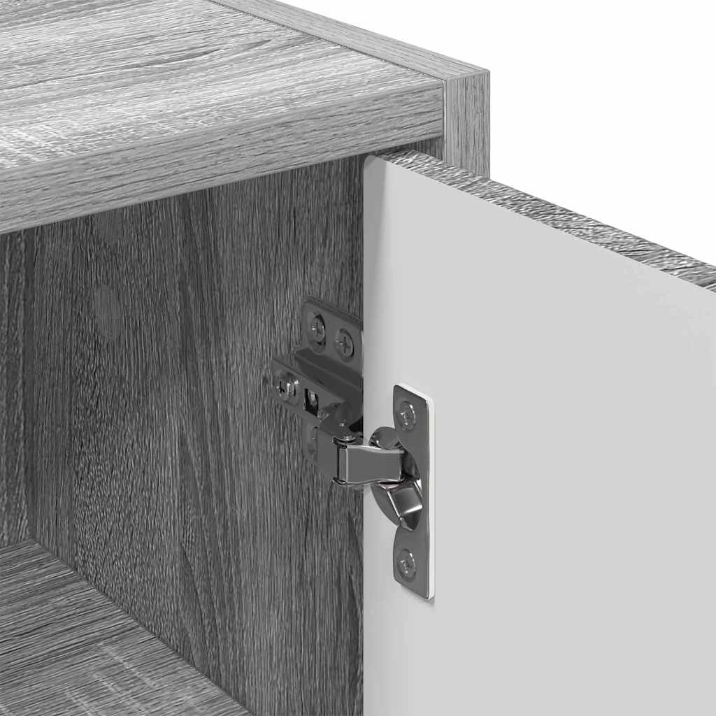vidaXL Badezimmerschrank Wandmontiert Graues Sonoma 39 x 23,5 x 65 cm