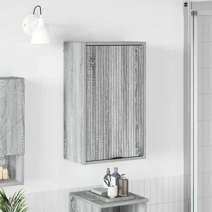 vidaXL Badezimmerschrank Wandmontiert Graues Sonoma 39 x 23,5 x 65 cm