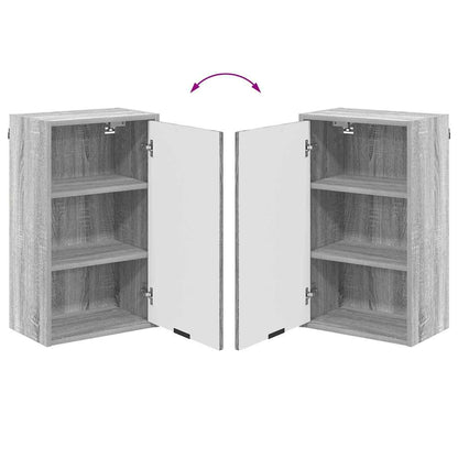 vidaXL Badezimmerschrank Wandmontiert Graues Sonoma 39 x 23,5 x 65 cm