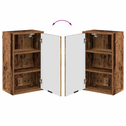 vidaXL Badezimmerschrank Wandmontiert Altholz 39 x 23,5 x 65 cm
