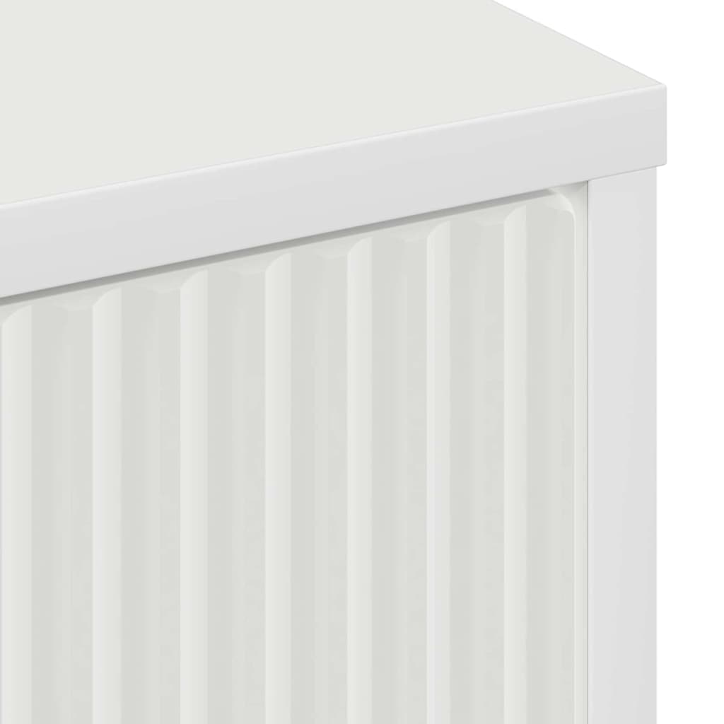 vidaXL Badezimmerschrank Weiß 39,5 x 36 x 88 cm Holzwerkstoff & Metall