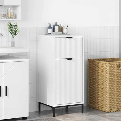 vidaXL Badezimmerschrank Weiß 39,5 x 36 x 88 cm Holzwerkstoff & Metall