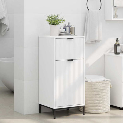 vidaXL Badezimmerschrank Weiß 39,5 x 36 x 88 cm Holzwerkstoff & Metall