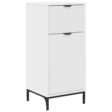 vidaXL Badezimmerschrank Weiß 39,5 x 36 x 88 cm Holzwerkstoff & Metall