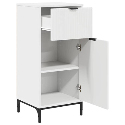 vidaXL Badezimmerschrank Weiß 39,5 x 36 x 88 cm Holzwerkstoff & Metall