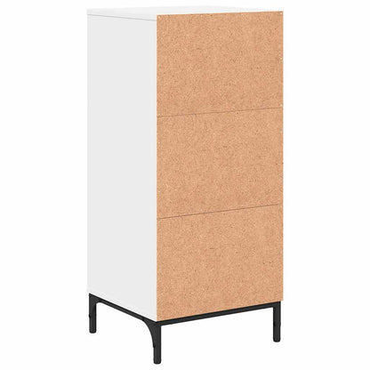 vidaXL Badezimmerschrank Weiß 39,5 x 36 x 88 cm Holzwerkstoff & Metall