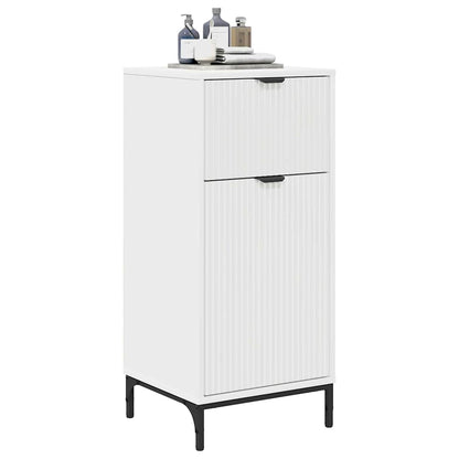 vidaXL Badezimmerschrank Weiß 39,5 x 36 x 88 cm Holzwerkstoff & Metall